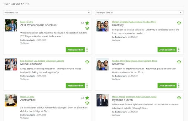 Bild vergrößern: Screenshot zu den mehr als 17.000 eLearning-Angeboten der Onleihe Sachsen-Anhalt vom 14.6.2024.